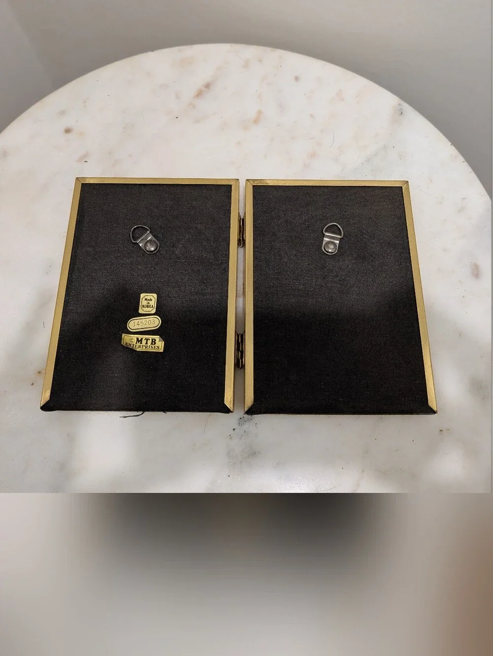 Vintage Set Of 3 Brass Photo Picture Frames